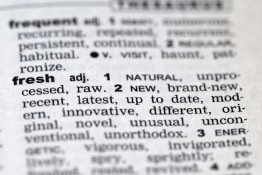 Sözlük ayrıntıları yakın çekim