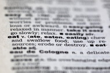 Sözlük ayrıntıları yakın çekim