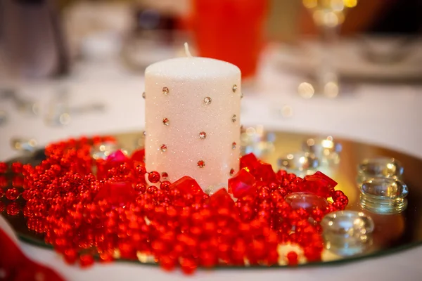 Red wedding decoration — Stock Photo, Image