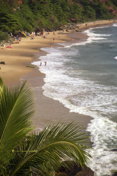 Strand in Varkala in Indiase staat Kerala, India — Stockfoto