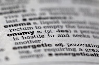 Sözlük ayrıntıları yakın çekim