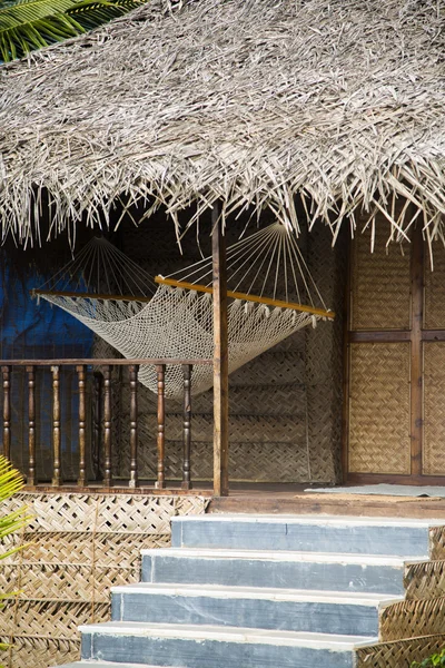 Bungalow on rge beach — Stock Photo, Image