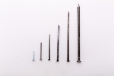 Beyaz üzerine vida seti