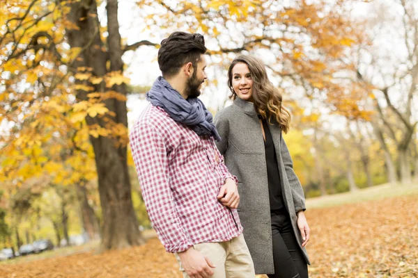 Giovane coppia nel parco — Foto Stock