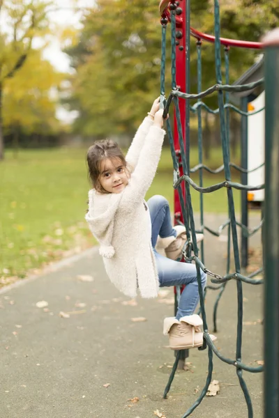 Little girl on the playground — Stock Photo, Image