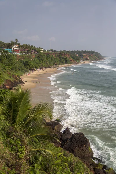 Пляж в напрямку Varkala у провінції Kerala — стокове фото