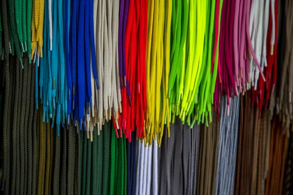 Colorful shoelaces clsoe up — Stock Photo, Image