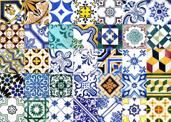 Portuguese glazed tiles — Stock Photo, Image