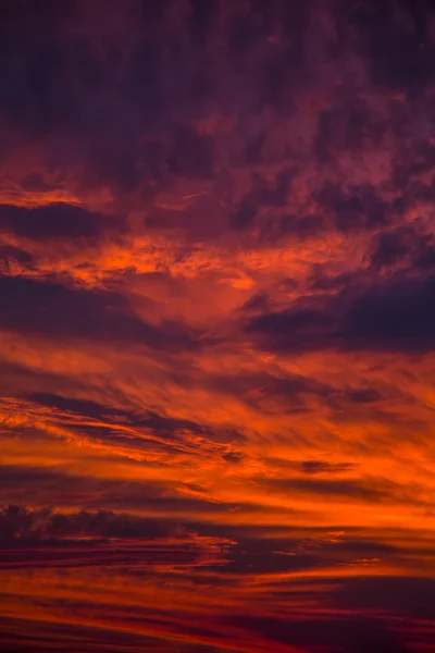 Rudá obloha pohled — Stock fotografie