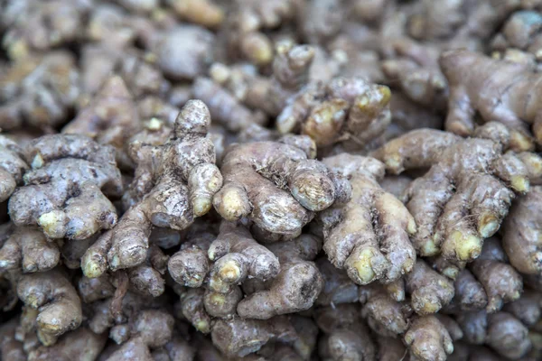 Closeup of ginger on market — Stock Photo, Image