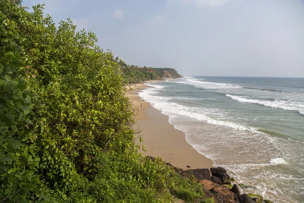 Пляж в напрямку Varkala у провінції Kerala — стокове фото