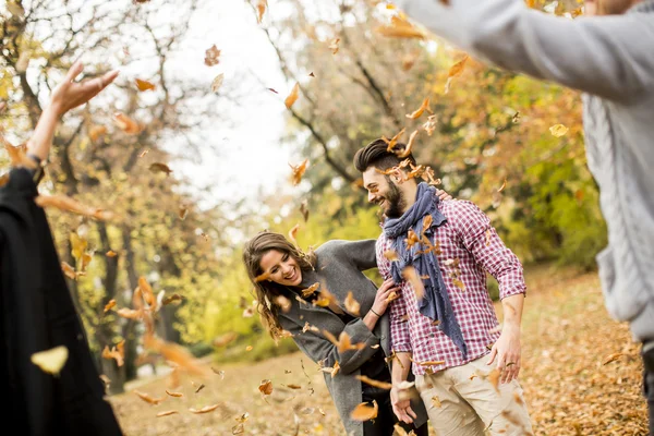 Junges Paar im Park — Stockfoto