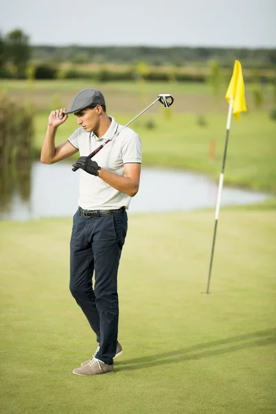 Man playing golf — Stock Photo, Image