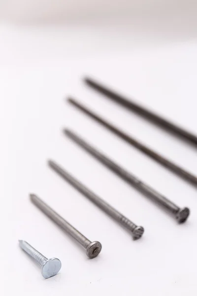 Set of the screws on white — Stock Photo, Image