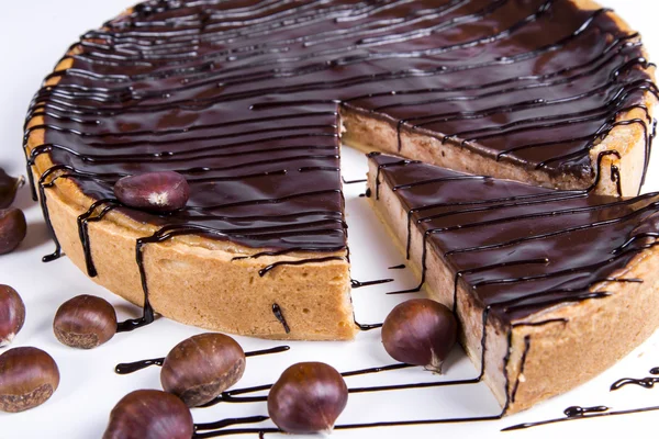 Tarte aux marrons gâteau — Photo