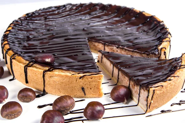 Tarte aux marrons gâteau — Photo