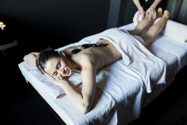Woman having massage therapy — Stock Photo, Image