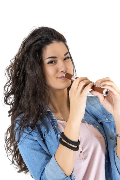 Menina tocando a flauta — Fotografia de Stock