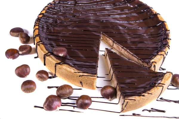 Tarte aux marrons gâteau — Photo