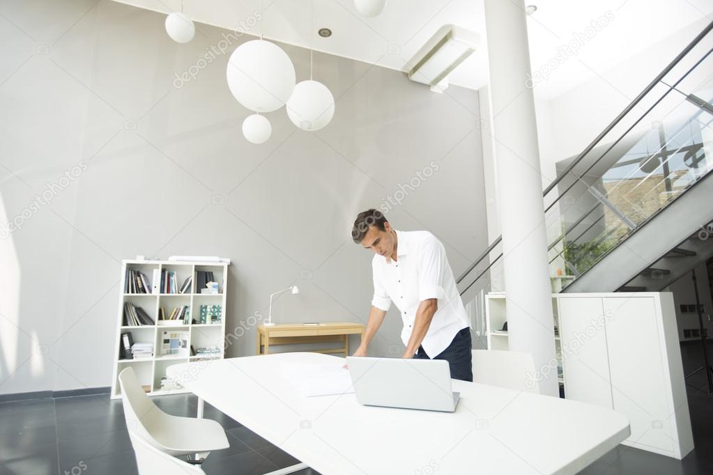 Young man in the office