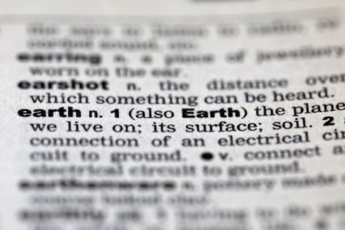 Sözlük ayrıntıları yakın çekim