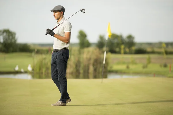 Man playing golf — Stock Photo, Image