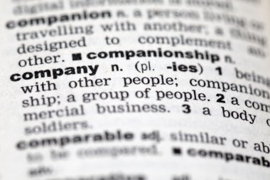 Sözlük ayrıntıları yakın çekim