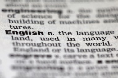 Sözlük ayrıntıları yakın çekim