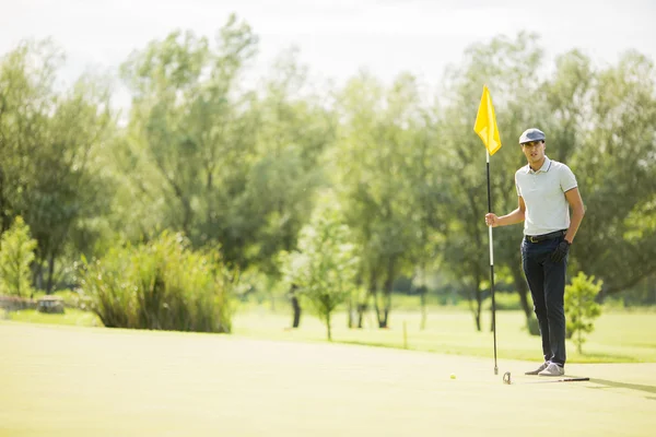 Man playing golf — Stock Photo, Image