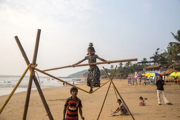 Popolo di Anjuna, Goa, India — Foto Stock