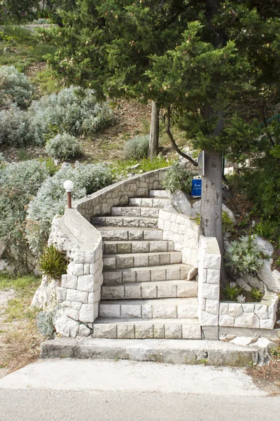 Escadas na ilha de Korcula — Fotografia de Stock