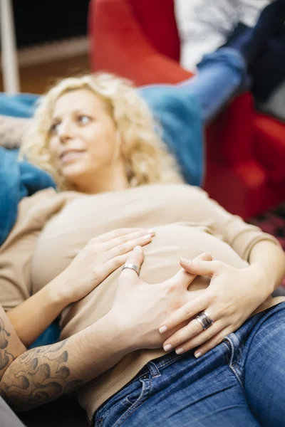 Couple wait for baby — Stock Photo, Image