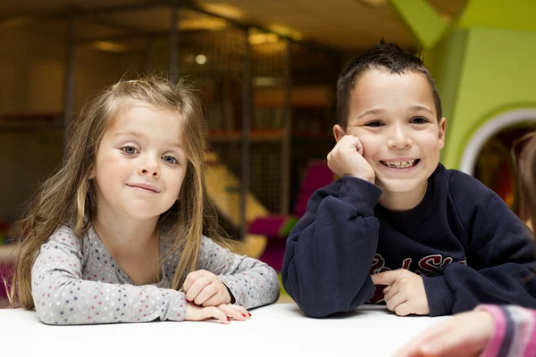 Children drawing at playroom — Stock Photo, Image