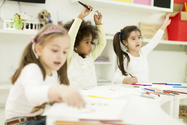 Multiracial children in the playroom — Stock Photo, Image