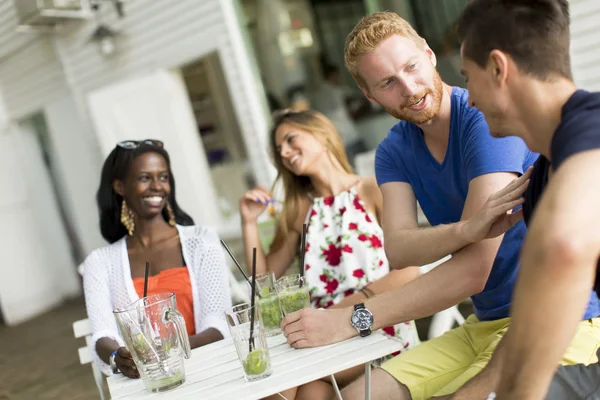 Unga multiracial vänner — Stockfoto