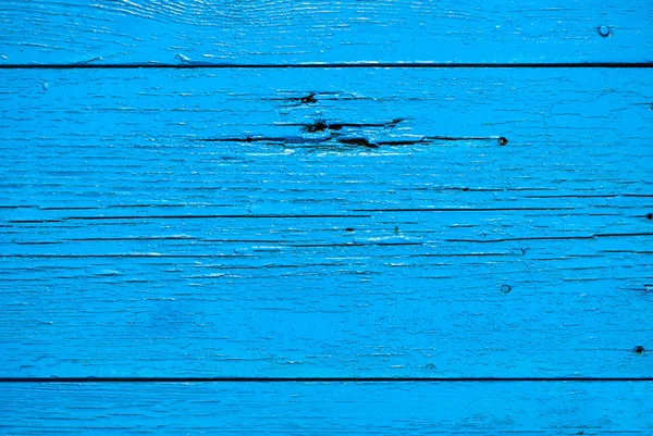 Old wooden planks painted with blue paint — Stock Photo, Image