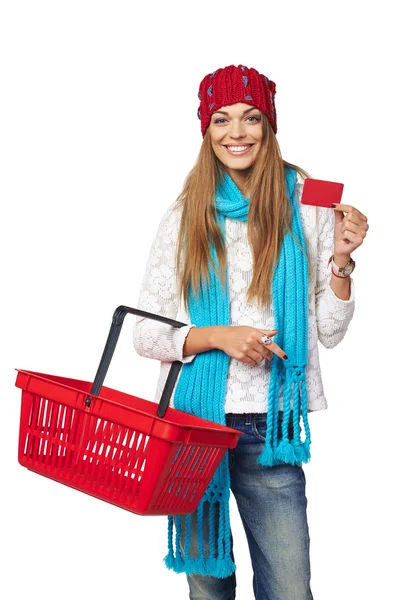 Shopping invernale — Foto Stock