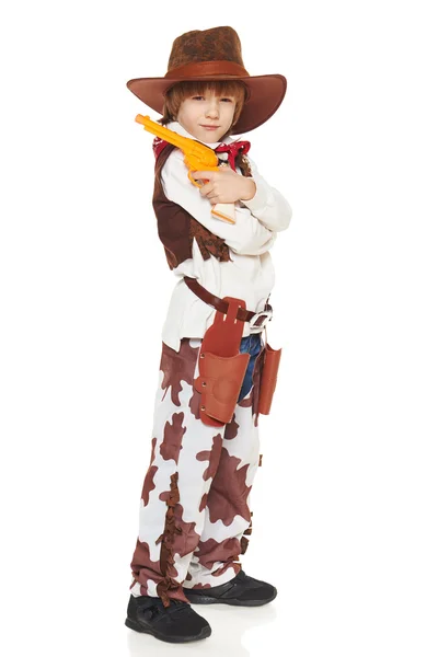 Kleine jongen cowboy — Stockfoto