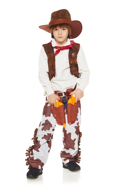 Kleine jongen cowboy — Stockfoto