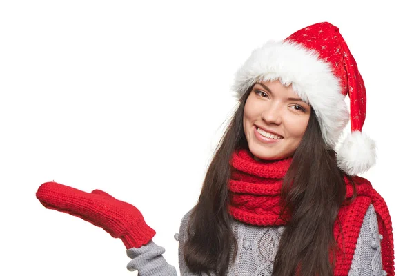 Natale pubblicità donna — Foto Stock