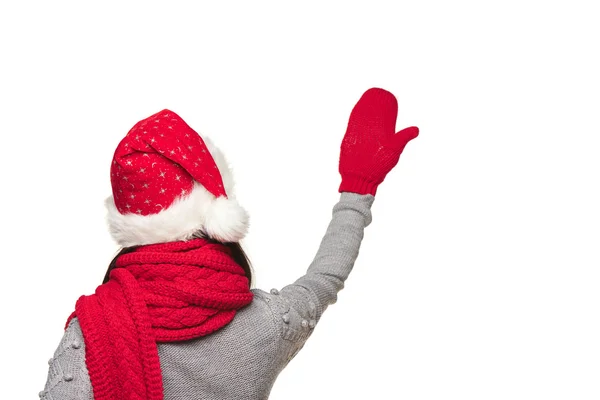 Mujer de publicidad de Navidad —  Fotos de Stock