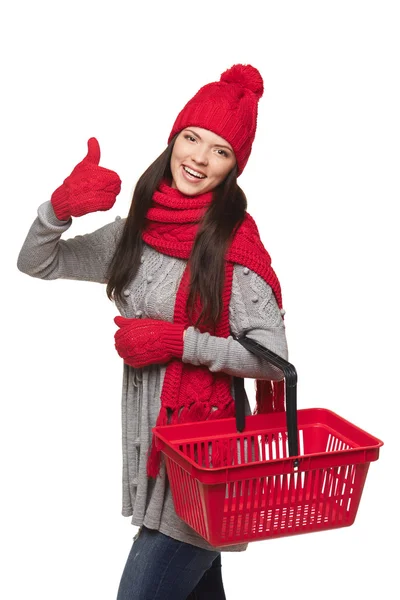 Vinter shopping koncept. — Stockfoto
