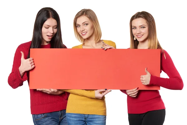 Jovens com bandeira — Fotografia de Stock