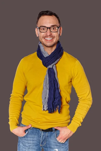 Happy man standing relaxed — Stock Photo, Image