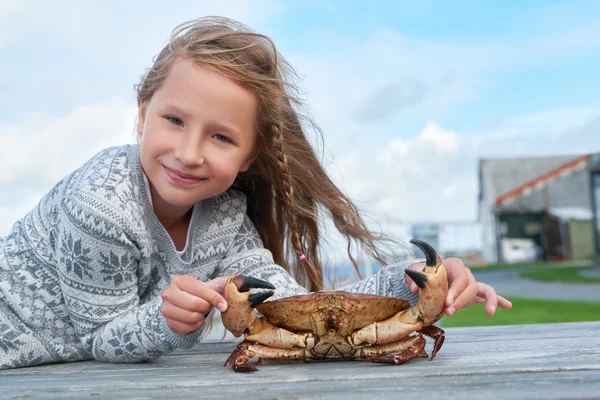 Levande norska brunt krabba — Stockfoto