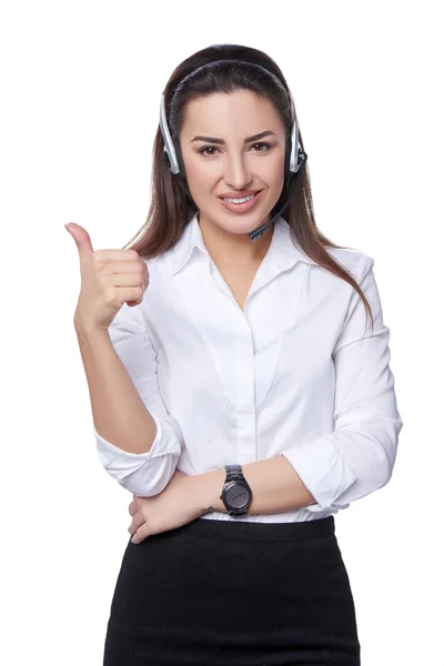 Telefonanbieter im Headset unterstützen — Stockfoto