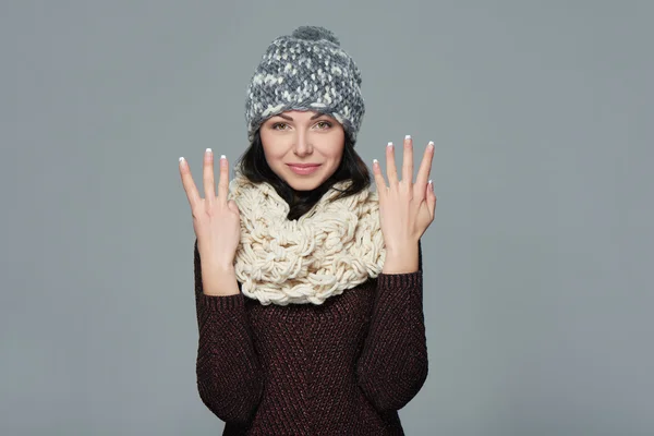 Hand counting - eight fingers — Stock Photo, Image