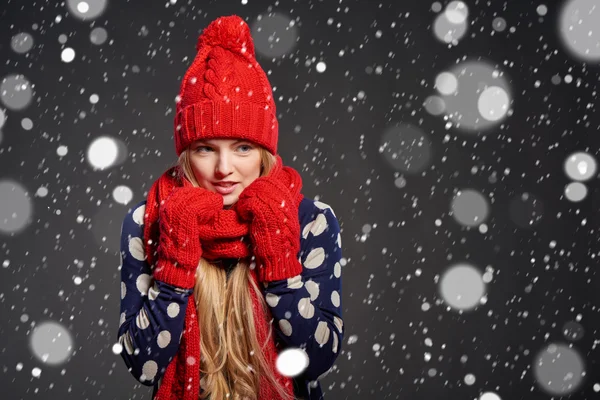 Natale ragazza, concetto di inverno — Foto Stock