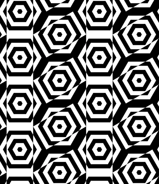 Siyah ve beyaz alternatif dikdörtgenler altıgenler cros ile kesilmiş
