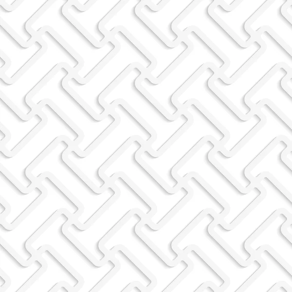 Weiße 3D-Diagonale T-Formen — Stockvektor